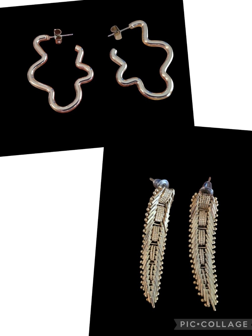 Vintage | Lot Of 2 Gold Tone Earrings